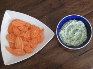 Kale Dip with Carrots