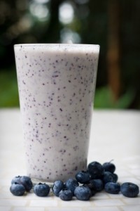 Blueberry Banana Flaxseed Smoothie