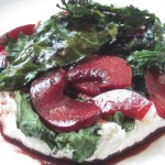 Grilled Kale Salad w/ Ricotta and Plums