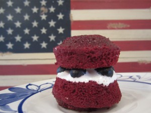 Red, White and Blueberry Mini-Whoopie Pies