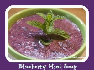 Chilled Blueberry Mint Soup