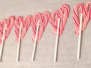 Candy canes with sticks