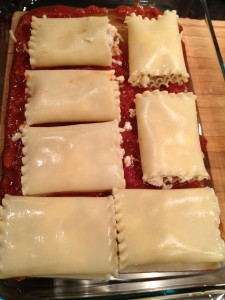 Chicken and Cheese Lasagna Roll Ups