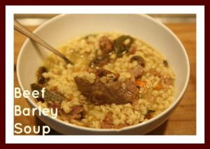 Beef, Barley & Mushroom Soup