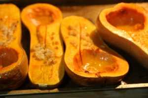 Cranberry Roasted Squash Soup with Toasted Pecans