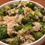 Browned Brussels sprouts with Bread Crumbs