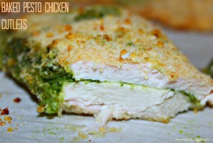 Baked Pesto Chicken Cutlets