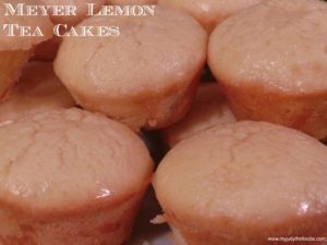 Meyer Lemon Tea Cakes w/ Pomegranate Glaze