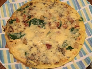 Spanish Tortilla with Spinach and Manchego Cheese