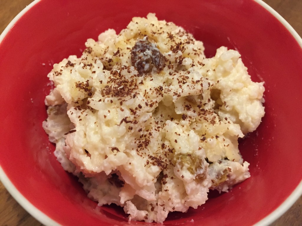 rum raisin rice pudding