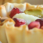 Pomegranate Brie Pistachio Phyllo Cups