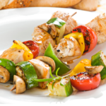 Scallion Chicken and Vegetable Kabobs