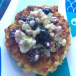 Corn Cakes with Blueberry and Tomatillo Salsa